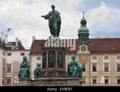 Statue of Emperor Francis I of Austria, Hofburg, Vienna Stock Photo