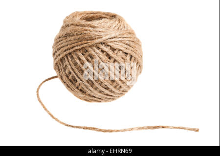 ball of cord isolated on white Stock Photo