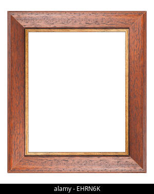 wood picture frame isolated on white Stock Photo