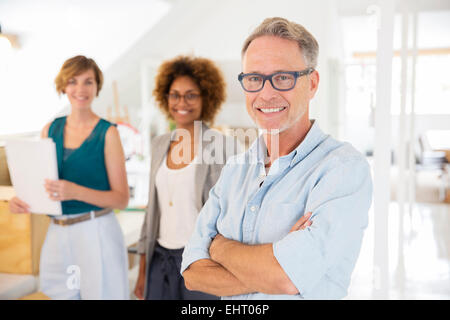 Portrait of smiling office workers Stock Photo