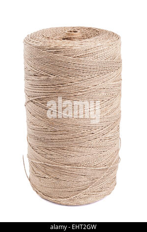 Rope coil isolated on white Stock Photo