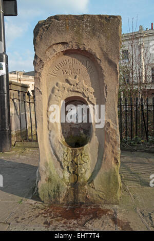 A spring water fountain in Royal Leamington Spa, Warwickshire, England. Stock Photo