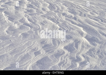 Windy snow surface background Stock Photo
