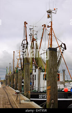 Shrimp boats in the harbor Stock Photo
