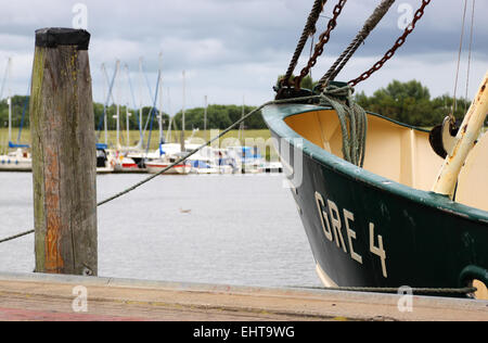 Shrimp boats in the harbor Stock Photo