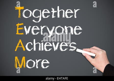 Together Everyone Achieves More Stock Photo