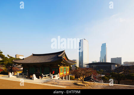 Asia, Republic of Korea, South Korea, Seoul, Bongeun-sa temple Stock Photo