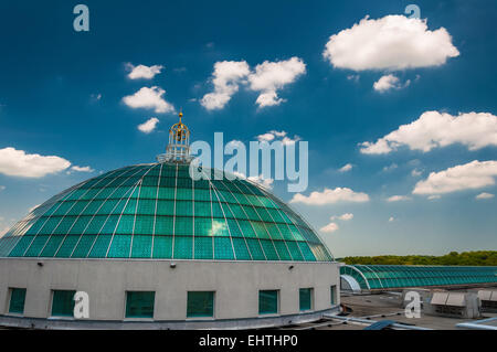 Dome and beautiful summer sky at Towson Town Center, Maryland. Stock Photo