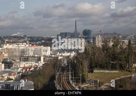 ILLUSTRATION OF THE CITY OF PARIS, (75) ILE-DE-FRANCE, FRANCE Stock Photo