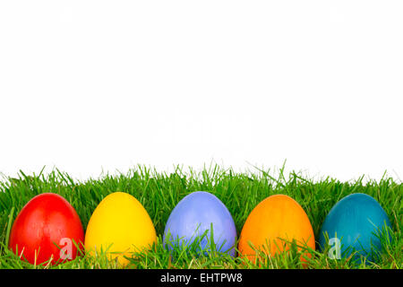 coloured easter eggs in a meadow 13 Stock Photo