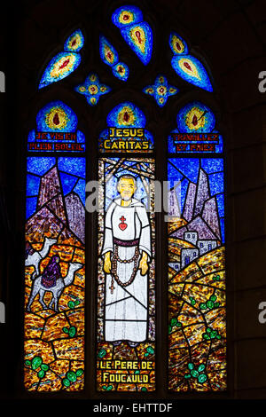 RELIGIOUS STAINED GLASS, FRANCOIS DECORCHEMONT, FRANCE Stock Photo