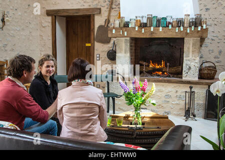 ILLUSTRATION OF FIRE WOOD, FRANCE Stock Photo