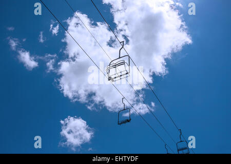 Emptiness in the ski area Stock Photo