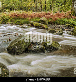 Rushing River Aira Force Cumbria UK Stock Photo