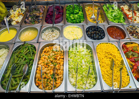 A nice salad buffet seen in a restaurant Stock Photo