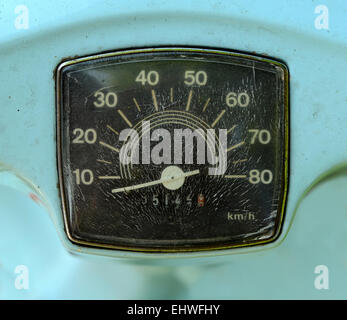 A Grungy Speedometer Stock Photo