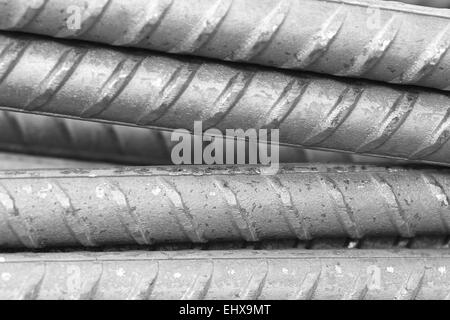 Close up of Reinforcing steel bar for construction Stock Photo