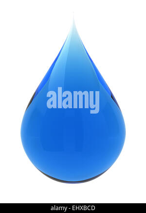 3D water drop on white isolated with clipping path Stock Photo - Alamy