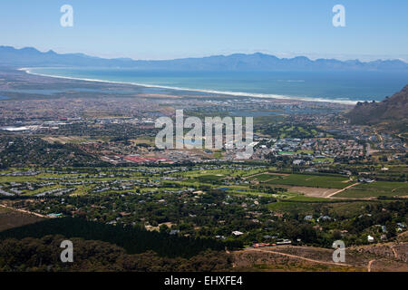 Aerial view of city, Hout Bay, Cape Town, Western Cape Province, South Africa Stock Photo