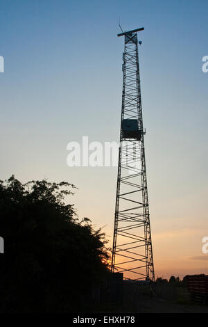 An Radar in blue sky sunset Stock Photo - Alamy