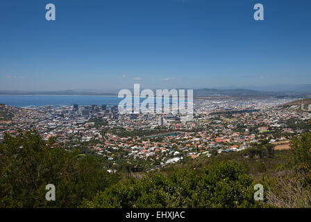 Aerial view of cityscape, Cape Town, Western Cape Province, South Africa Stock Photo