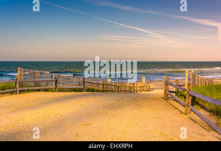 Path to the Atlantic Ocean in Atlantic City, New Jersey. Stock Photo