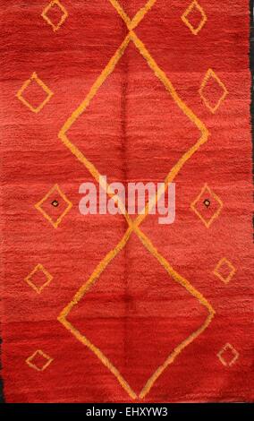 Moroccan carpet, modern design, wool Stock Photo