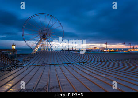 Winter evening on Brighton seafront, East Sussex, England. Stock Photo