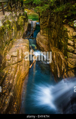 Sabbaday Falls, along the Kancamagus Highway in White Mountain National Forest, New Hampshire. Stock Photo