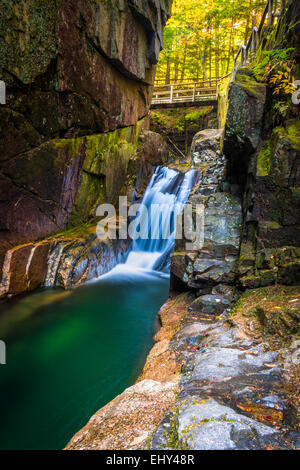 Sabbaday Falls, along the Kancamagus Highway in White Mountain National Forest, New Hampshire. Stock Photo