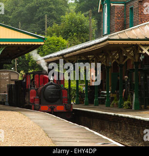 Dorking Greystone Lime Works No.3 Captain Baxter at Horsted Keynes station on the Bluebell Railway, West Sussex Stock Photo