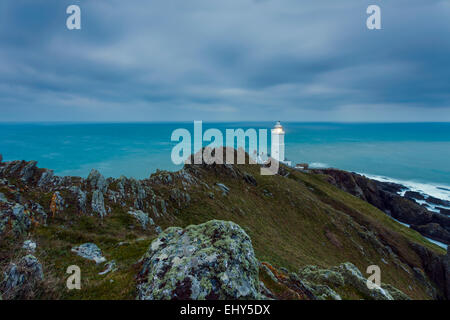 Dawn at Start Point in South Devon, UK. Stock Photo