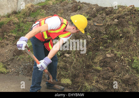 A worker who recycling thing on recycle center Stock Photo