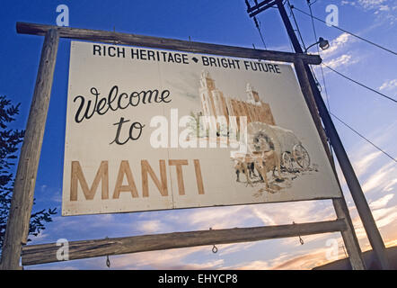 MANTI, UT – SEPTEMBER 13: Images depicting the city of Manti, Utah on September 13, 1998. Stock Photo