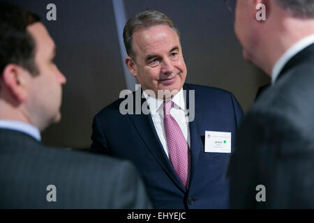 Washington, DC, USA. 17th Mar, 2015. James Hogan, President and CEO, Etihad Airways, speaks at the 14th annual U.S. Chamber Of Commerce Foundation Aviation Summit in downtown Washington, D.C., on March 17, 2015. Credit:  Kristoffer Tripplaar/Alamy Live News Stock Photo