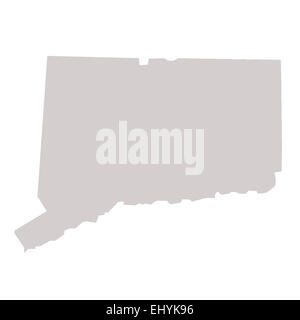 Connecticut State map isolated on a white background, USA. Stock Photo