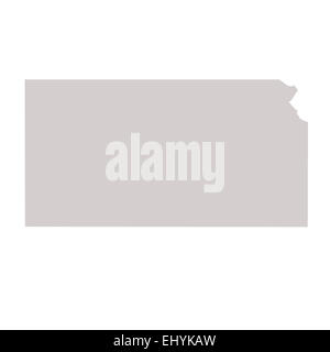 Kansas State map isolated on a white background, USA. Stock Photo