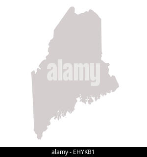 Maine State map isolated on a white background, USA. Stock Photo