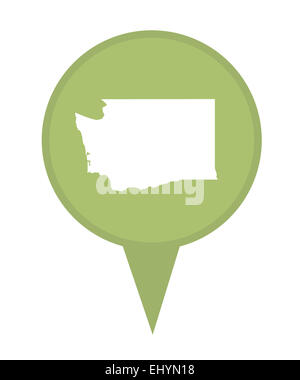 Washington map isolated on white background, 3d rendering Stock Photo ...