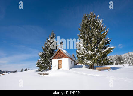 Chapel of the Assumption, Winklmoosalm alp, Reit im Winkl, Chiemgau Alps, Upper Bavaria, Bavaria, Germany Stock Photo