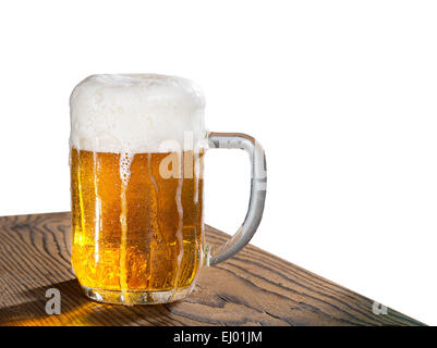 glass of beer isolated on the white background Stock Photo