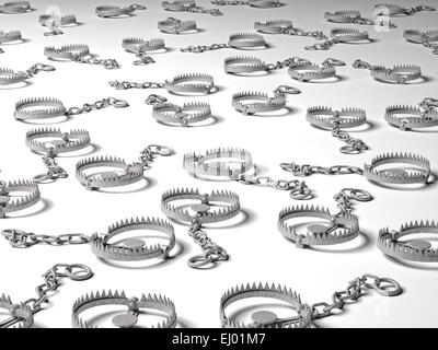 Bear trap on white background with clipping path included Stock Photo ...