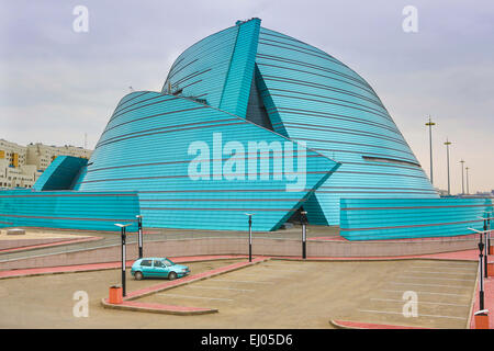 Administrative, Astana, Auditorium, building, City, Kazakhstan, Central Asia, Manfredi, New, State, Summer, architect, architectu Stock Photo