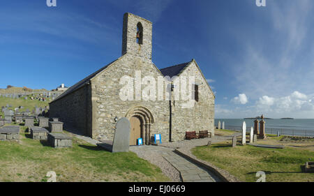 St Hywyn Church, Aberdaron, Lleyn Peninsula Stock Photo