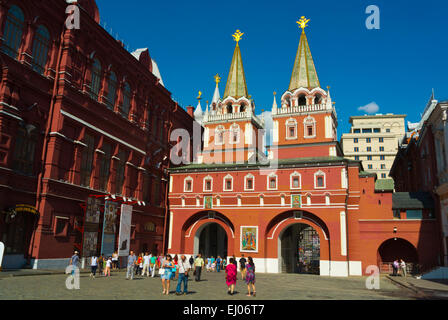 Resurrection Gate, Red Square, central Moscow, Russia, Europe Stock Photo