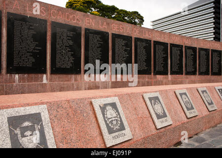 Argentina, Buenos Aires, Retiro, Plaza General San Martin, monumento Islas Malvinas, monument to Falklands war dead Stock Photo