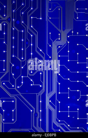 Close up view of a printed keyboard circuit. Stock Photo