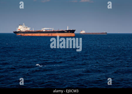 The Crude Oil Tanker 'Kornati' near the port of Pireaus in Athens, Greece. Stock Photo