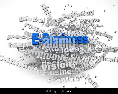 3d image E-Business   issues concept word cloud background Stock Photo