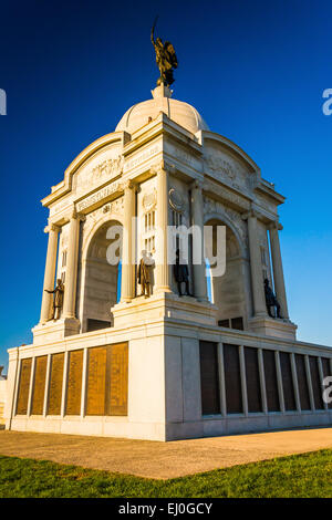 The Pennsylvania Monument in Gettysburg, Pennsylvania. Stock Photo